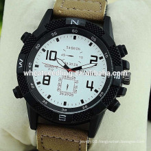 2015 Army design men hot sale vogue genuine leather sports wrist watch